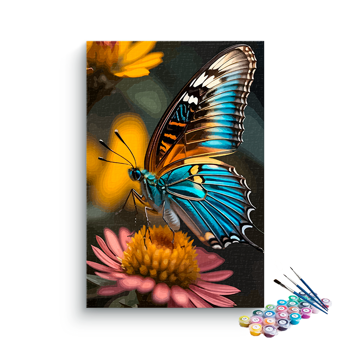 DIY Painting Kit -Flower & Butterfly Paint by Numbers Kit