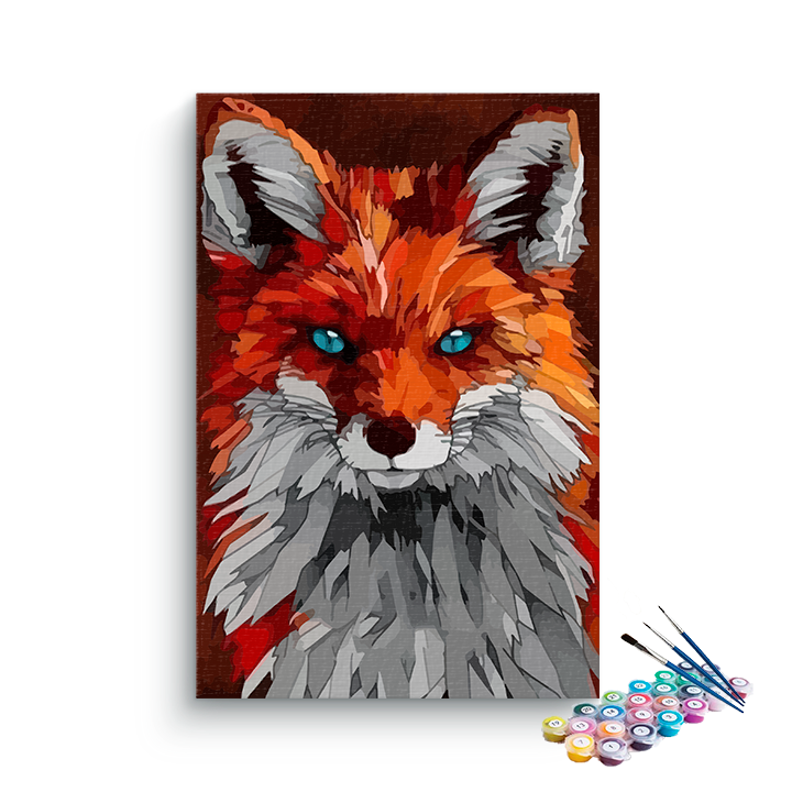DIY Painting Kit -Fox Abstract Paint by Numbers Kit