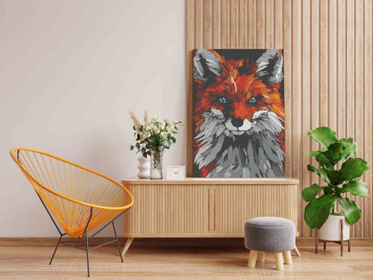 DIY Paint by numbers kit - Fox Abstract Paint by Numbers Kit
