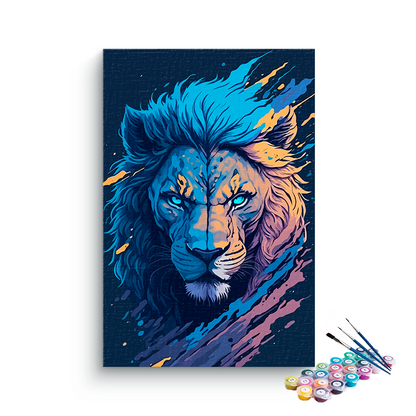 DIY Painting Kit -Lion Face Art Painting Paint by Numbers Kit