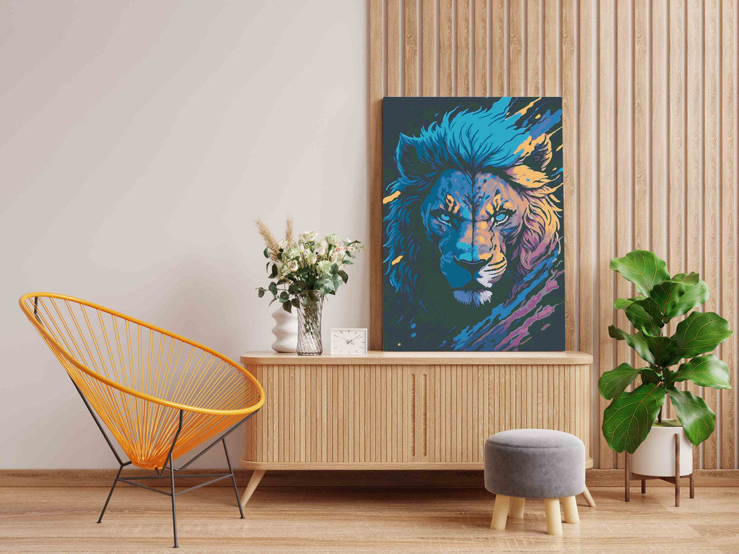 DIY Paint by numbers kit - Lion Face Art Painting Paint by Numbers Kit