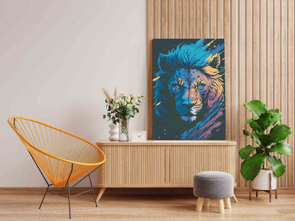 DIY Paint by numbers kit - Lion Face Art Painting Paint by Numbers Kit