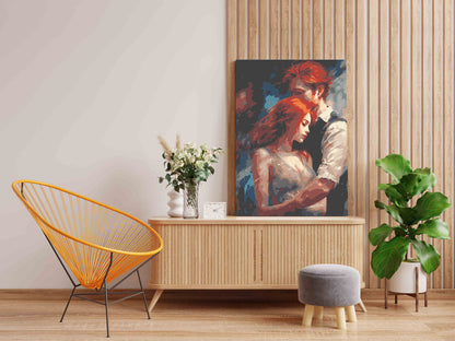 DIY Paint by numbers kit - Red head Couples Paint by Numbers Kit