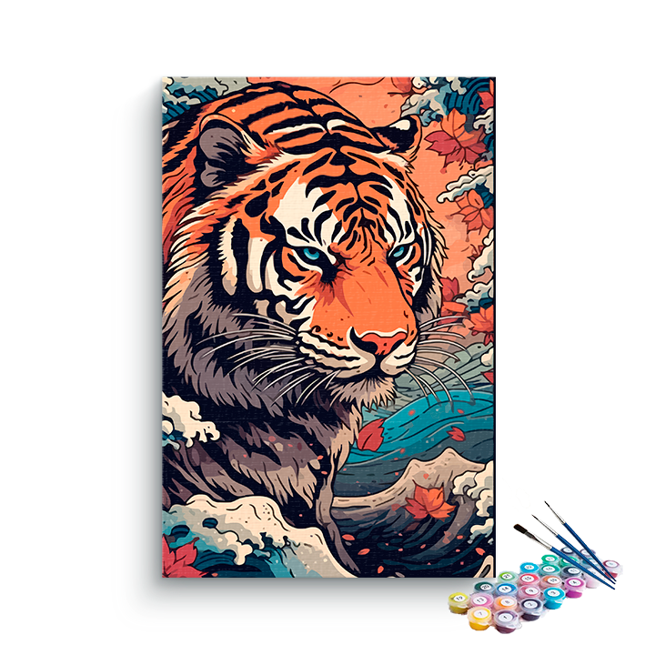 DIY Painting Kit -Tiger Closeup Paint by Numbers Kit