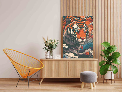 DIY Paint by numbers kit - Tiger Closeup Paint by Numbers Kit