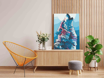DIY Paint by numbers kit - Wolf Abstract Paint by Numbers Kit