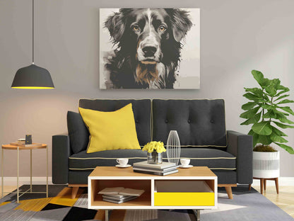 DIY Paint by numbers kit - Black dog Painting Paint by Numbers Kit