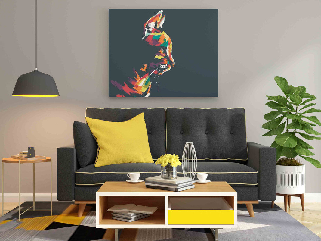 DIY Paint by numbers kit - Cat Abstract painting Paint by Numbers Kit