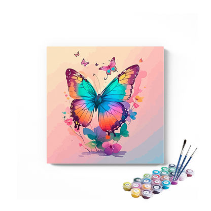 DIY Painting Kit -Colorful Butterflies Paint by Numbers Kit