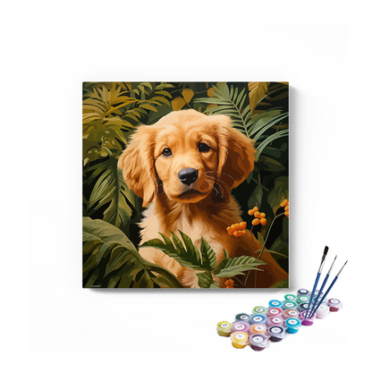 DIY Painting Kit -Cute Lab puppy Paint by Numbers Kit