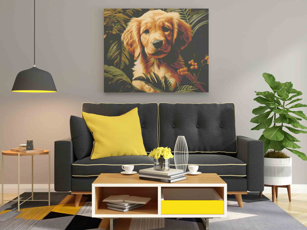 DIY Paint by numbers kit - Cute Lab puppy Paint by Numbers Kit