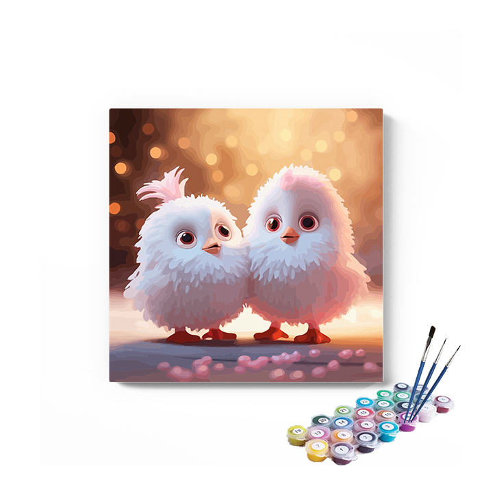 DIY Painting Kit -Cute little birds Paint by Numbers Kit