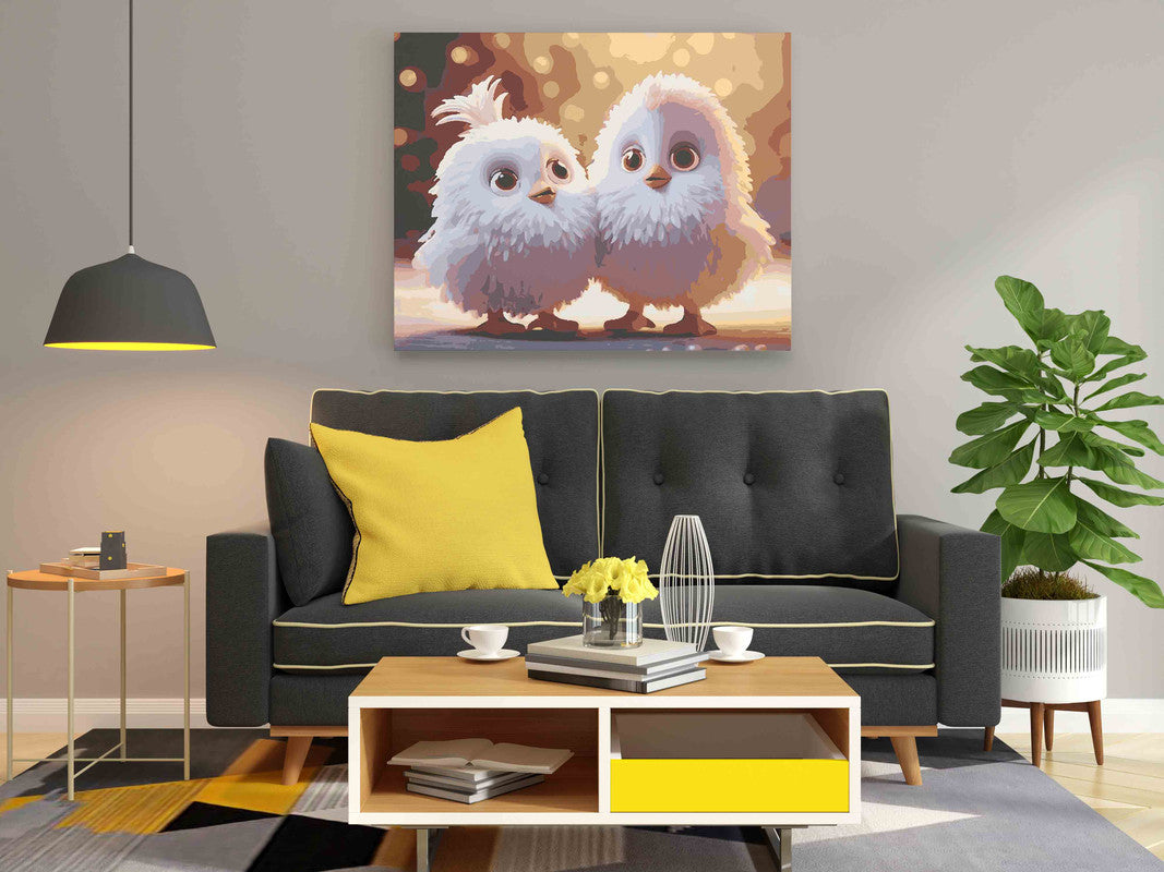 DIY Paint by numbers kit - Cute little birds Paint by Numbers Kit