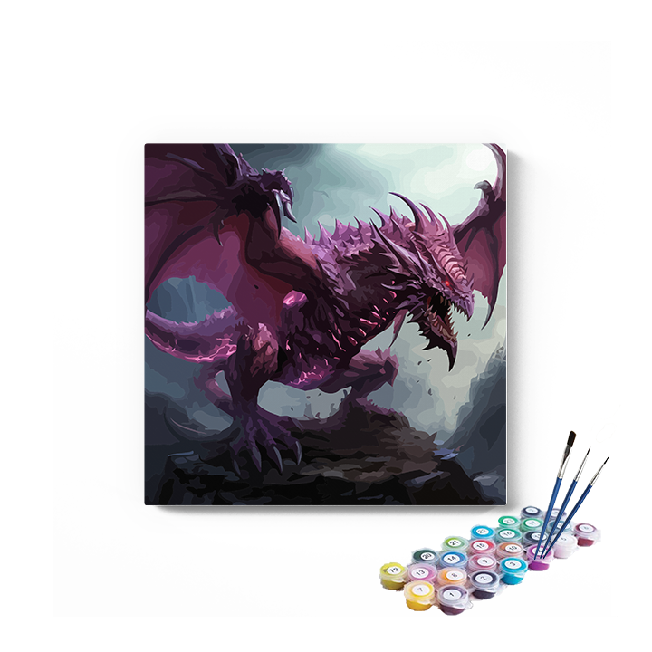 DIY Painting Kit -Dragon Angry Paint by Numbers Kit