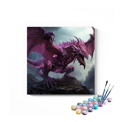 DIY Painting Kit -Dragon Angry Paint by Numbers Kit