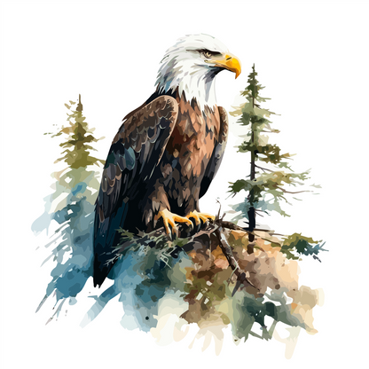DIY Painting Kit -Eagle Sitting Paint by Numbers Kit