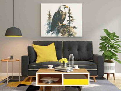 DIY Paint by numbers kit - Eagle Sitting Paint by Numbers Kit