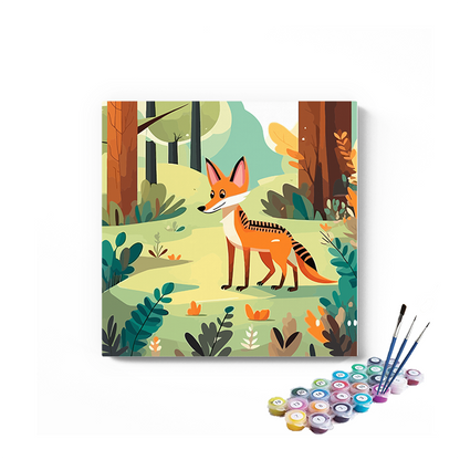 DIY Painting Kit -Fox in forest Paint by Numbers Kit