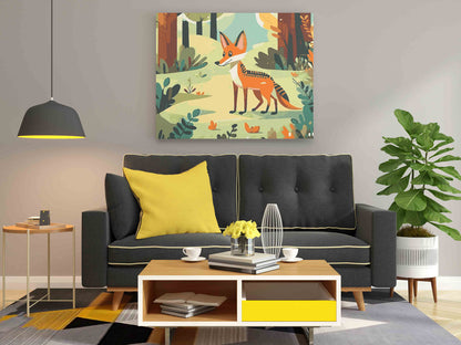 DIY Paint by numbers kit - Fox in forest Paint by Numbers Kit