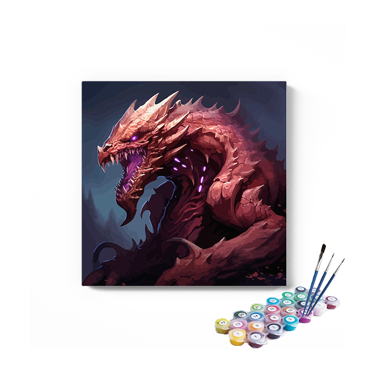 DIY Painting Kit -Purple eyed dragon Paint by Numbers Kit