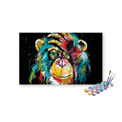 DIY Painting Kit -Vibrant Expression Monkey Paint by Numbers Kit