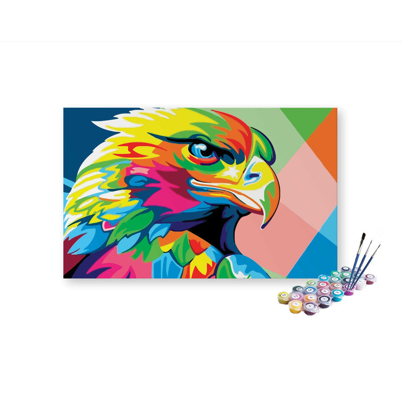 DIY Painting Kit -Vibrant Eagle Pop Art Paint by Numbers Kit