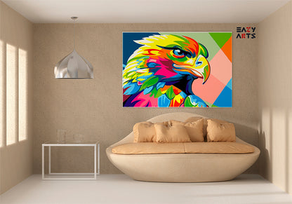 DIY Paint by numbers kit - Vibrant Eagle Pop Art Paint by Numbers Kit