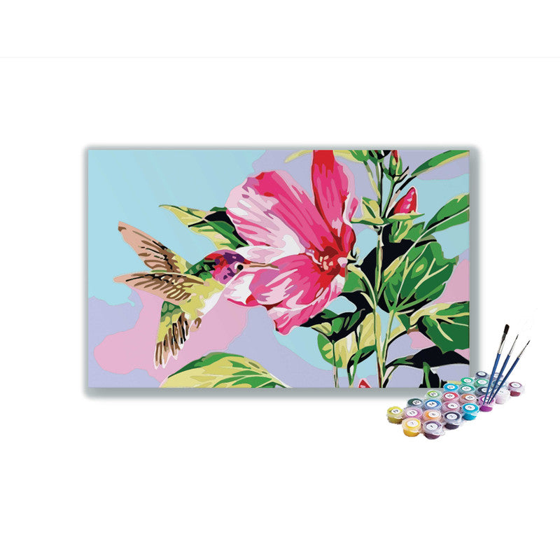DIY Painting Kit -Hummingbird Harmony A Vibrant Paint-by-Number Kit
