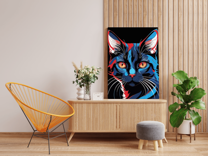 DIY Paint by numbers kit - Abstract Cat Portrait Paint by Number Kit