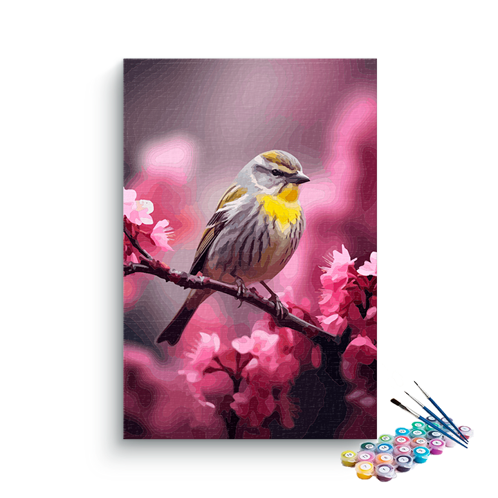 DIY Painting Kit -Charming Bird in Spring Paint by Number Kit