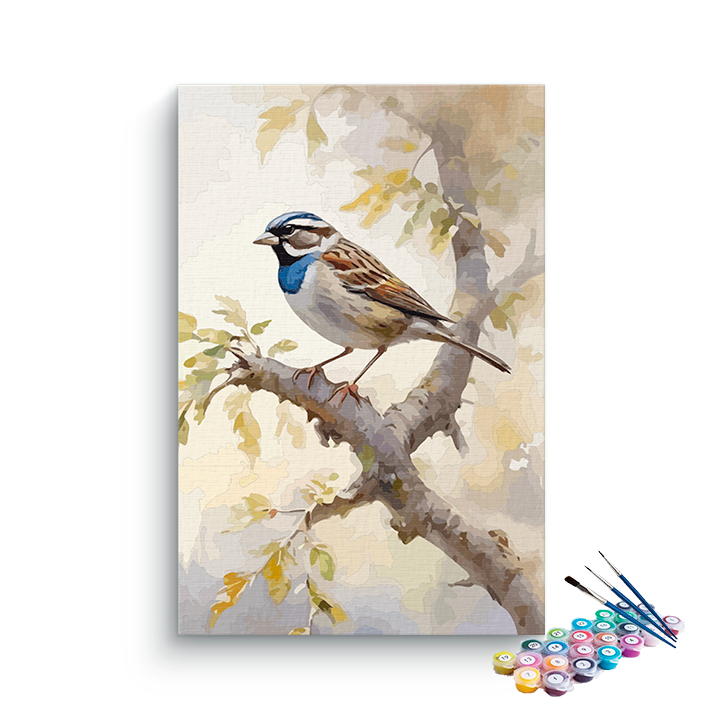DIY Painting Kit -Serene Sparrow on Branch Paint by Number Kit
