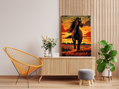 DIY Paint by numbers kit - Sunset Gallop Paint by Number Kit