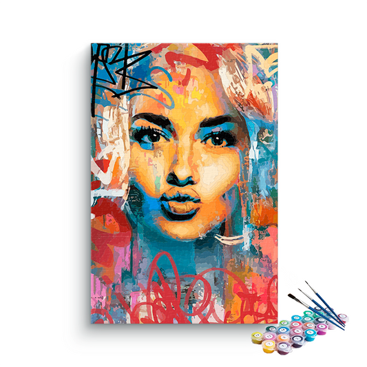 DIY Painting Kit -Street Art Portrait Paint by Number Kit