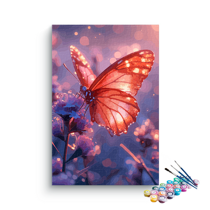 DIY Painting Kit -Enchanted Butterfly Glow Paint by Number Kit