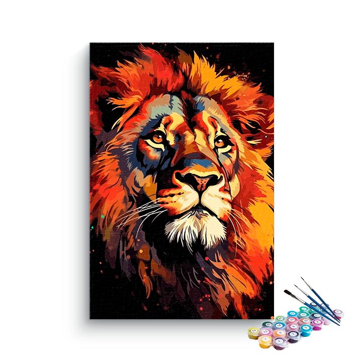 DIY Painting Kit -Majestic Lion Portrait Paint by Number Kit