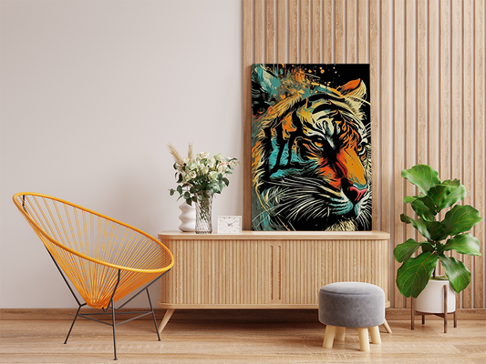 DIY Paint by numbers kit - Abstract Tiger Head Paint by Number Kit