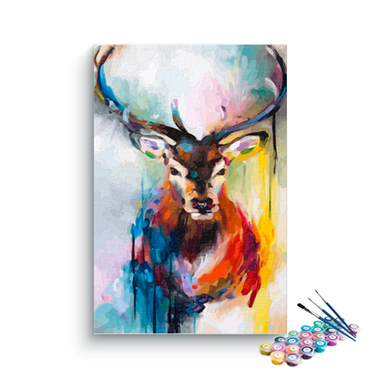 DIY Painting Kit -Abstract Deer Expression Paint by Number Kit