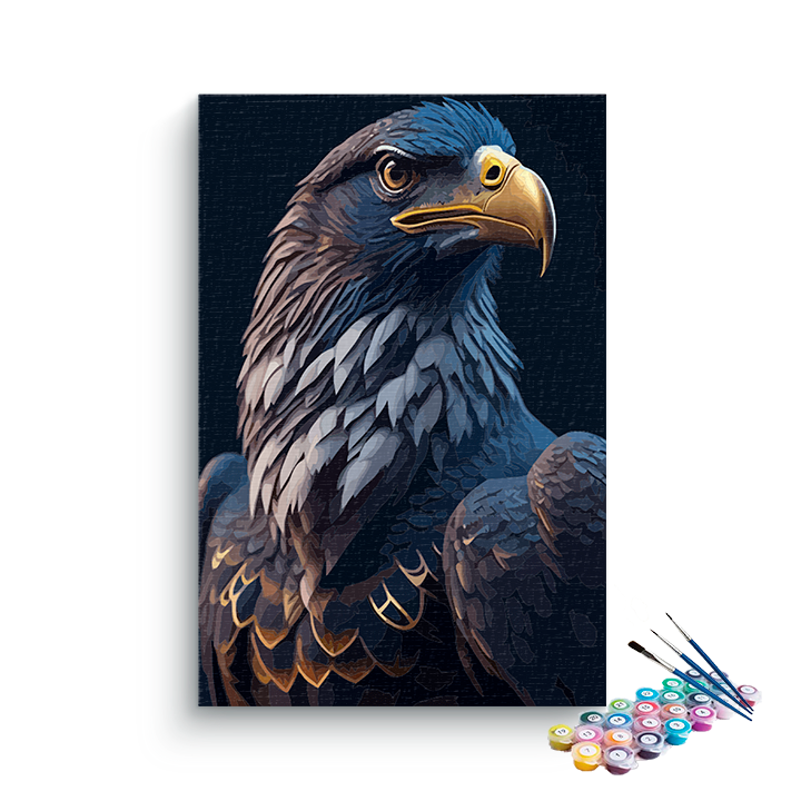 DIY Painting Kit -Regal Eagle Portrait Paint by Number Kit