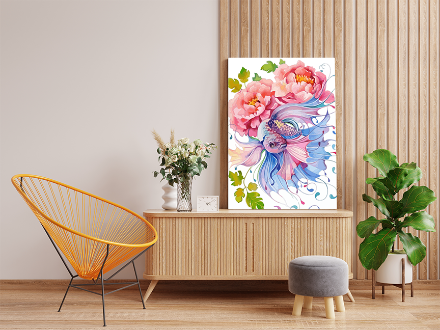 DIY Paint by numbers kit - Delicate Koi Paint by Numbers Kit