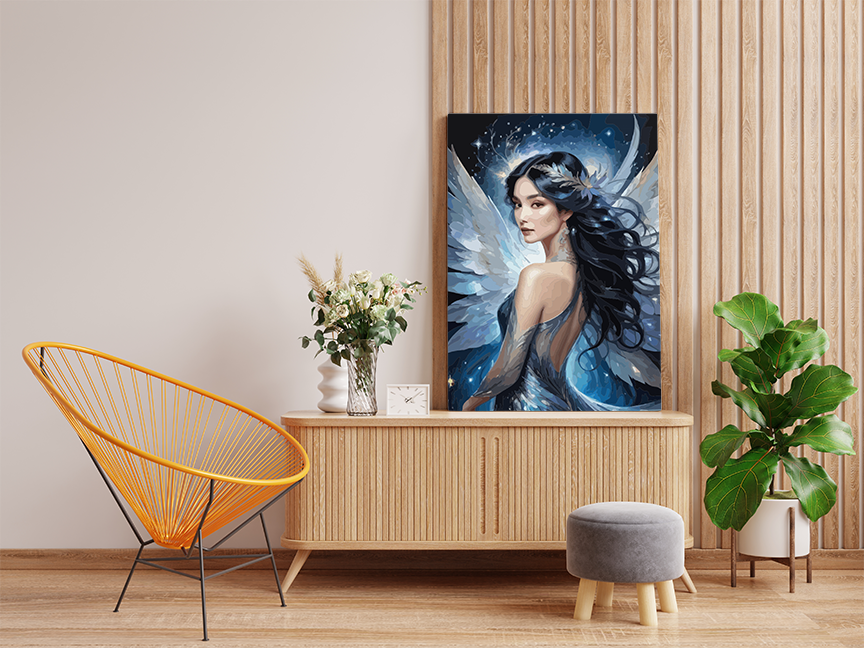 DIY Paint by numbers kit - Celestial Angelic Woman Paint by Numbers Kit