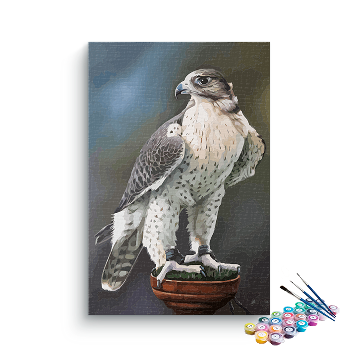 DIY Painting Kit -Realistic Falcon Perched Paint by Numbers Kit