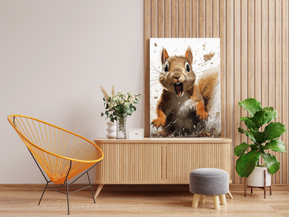 DIY Paint by numbers kit - Playful Squirrel in Action Paint by Numbers Kit