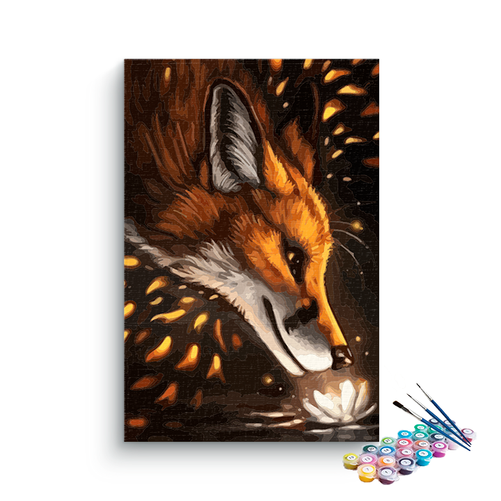 DIY Painting Kit -Enchanting Fox Portrait Paint by Numbers Kit
