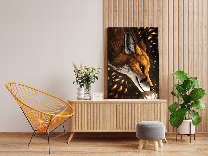 DIY Paint by numbers kit - Enchanting Fox Portrait Paint by Numbers Kit