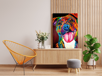 DIY Paint by numbers kit - Colorful Canine Delight Paint by Numbers Kit