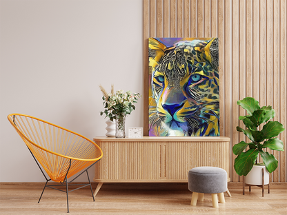 DIY Paint by numbers kit - Abstract Leopard Portrait Paint by Numbers Kit