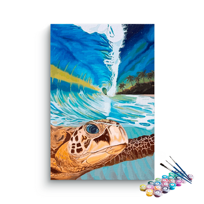 DIY Painting Kit -Serene Sea Turtle Paint by Numbers Kit