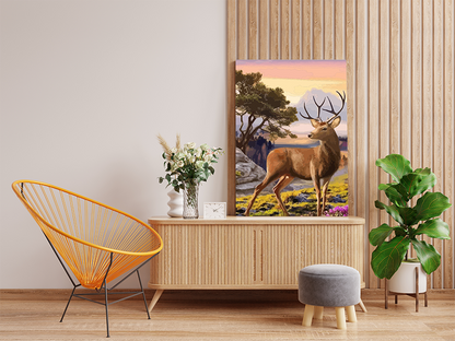 DIY Paint by numbers kit - Majestic Deer at Dusk Paint by Numbers Kit