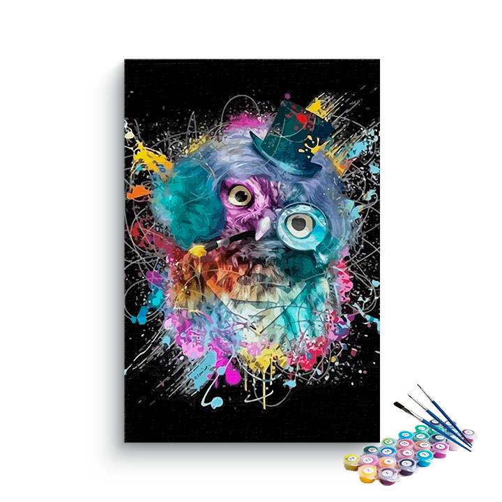 DIY Painting Kit -Quirky Owl Paint by Numbers Kit