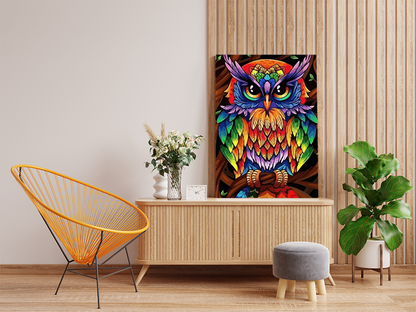 DIY Paint by numbers kit - Vibrant Owl Paint by Numbers Kit